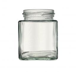 Weithalsglas 4-eck 212ml weiß TO58 Karton a. 126 Stück 