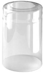 Schrumpfkapsel klar 36,5x65mm mit längs Perforation oben offen Stange à 33 Stück