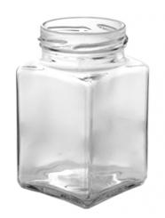 Weithalsglas 4-eck 260ml weiß TO58 Karton à 108 Stück