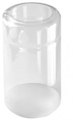 Schrumpfkapsel klar 27x35mm oben offen mit längs Perforation Stange à 80 Stück