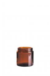 Glastiegel 120ml braun 58mm/R3  