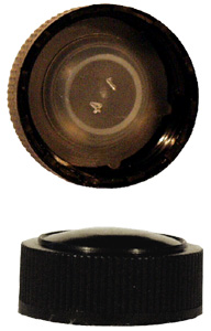 PP24 Schraubverschluss schwarz - Kunststoff mit Gewinde 