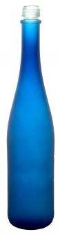 Perlweinflasche 750ml blau-mattiert T+P 