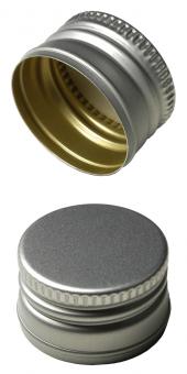 PP24 Schraubverschluss silber - ALU mit Gewinde Beutel à 100 Stück