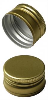 PP22 Schraubverschluss gold - ALU mit Gewinde Beutel à 100 Stück