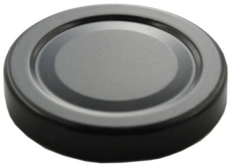 Deckel TO43 schwarz mit Button Für ölhaltige Inhalte geeignet - BPA-frei 