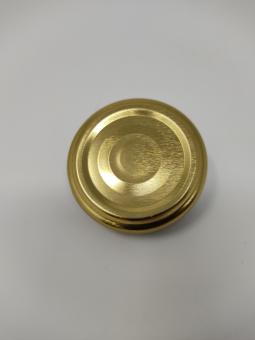 Deckel TO48 gold - mit Button Für ölhaltige Inhalte geeignet - BPA-frei 
