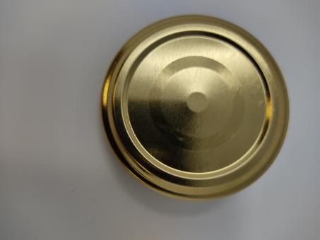Deckel TO53 gold - mit Button Für ölhaltige Inhalte geeignet - BPA-frei Karton à 1900 Stück