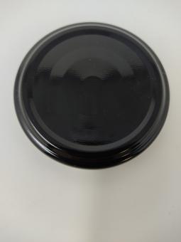 Deckel TO53 schwarz - mit Button Für ölhaltige Inhalte geeignet - BPA-frei 