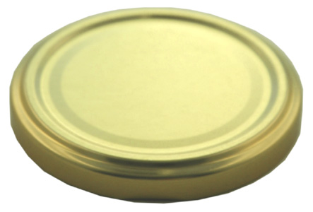 Deckel TO58 gold mit Button Für ölhaltige Inhalte geeignet - BPA-frei 