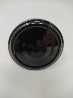 Deckel TO66 schwarz - mit Button Für ölhaltige Inhalte geeignet - BPA-frei Beutel à 100 Stück