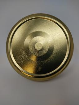 Deckel TO82 gold - OHNE Button Für ölhaltige Inhalte geeignet - BPA-frei Beutel à 100 Stück
